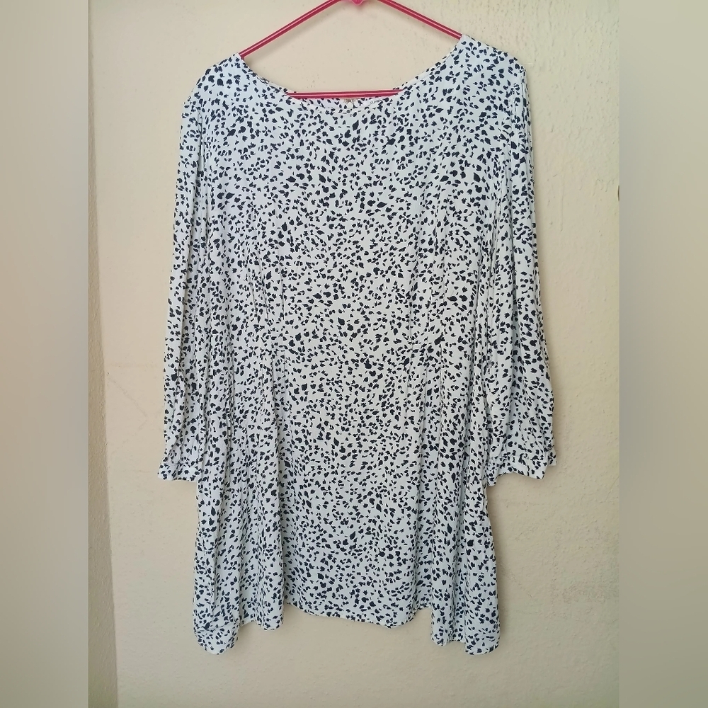 Seraphine Black and White Patterned Long Sleeve Dress